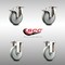 Service Caster 5 Inch 316SS Gray Polyurethane Swivel Top Plate Caster Lock Brake 2 Rigid, 2PK SCC-SS316TTL20S514-PPUB-2-R-2 - alternate 3